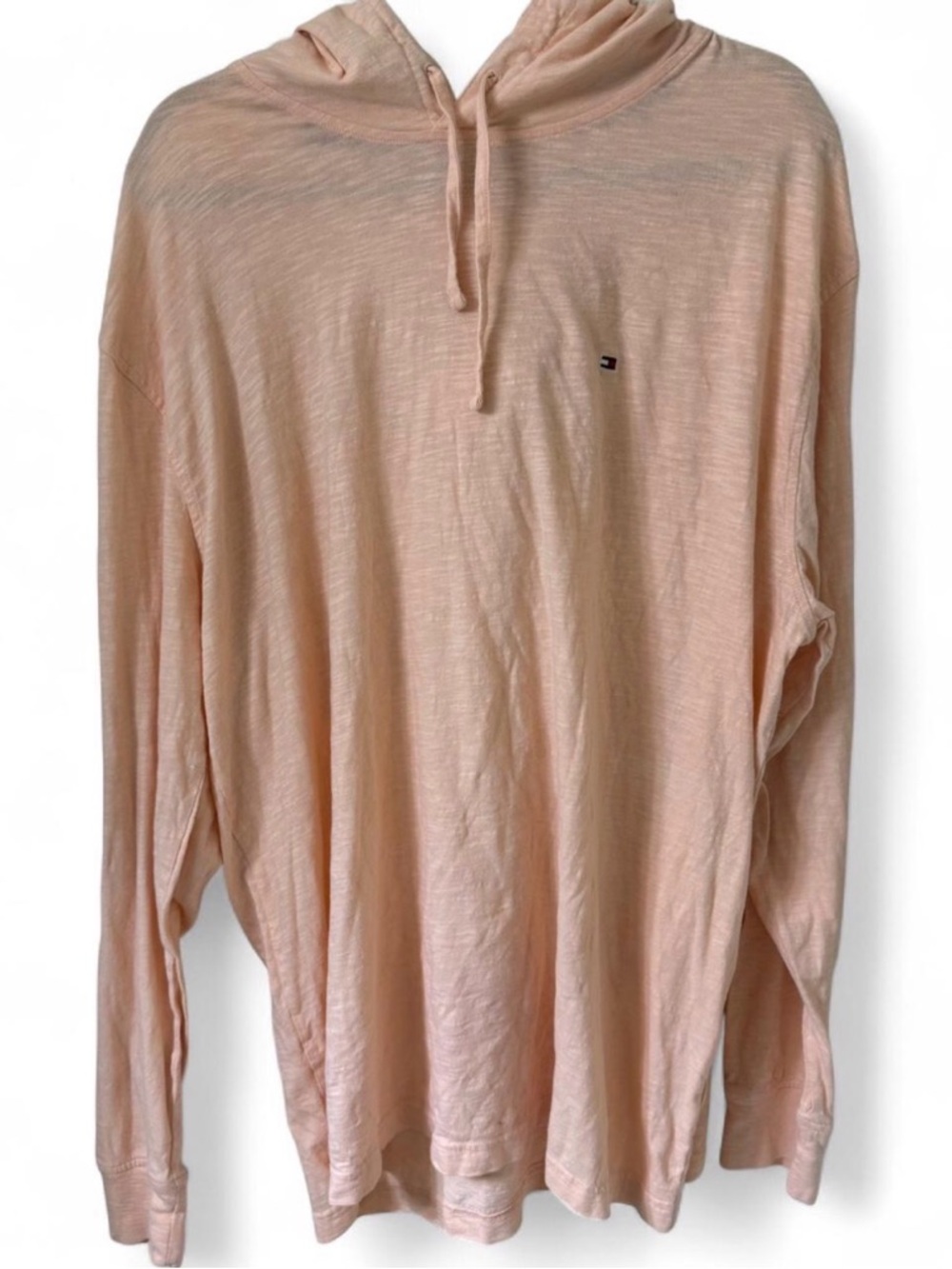 Tommy Hilfiger Peach Pullover Hoodie with Signature Trim